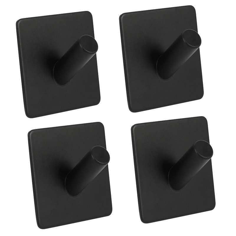 304 Stainless Steel Self Adhesive Hooks Lavatory Closets, 4 Pcs