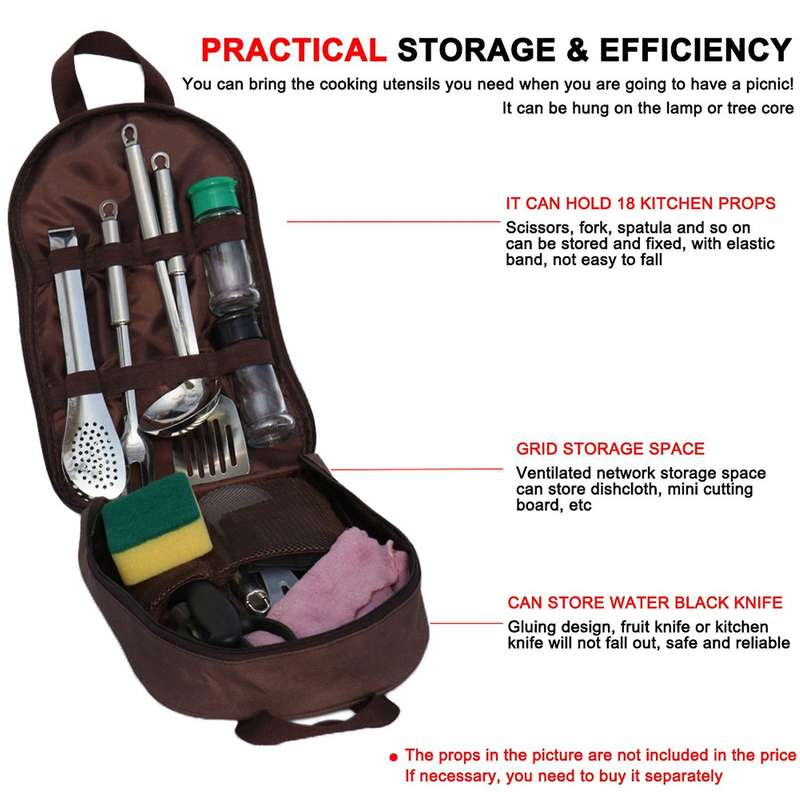Outdoor Camping Cookware Storage Container Bags Kitchen Green