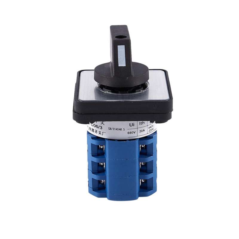 Square Panel Mounting 2-position 3-phase Rotary Changeover Switch