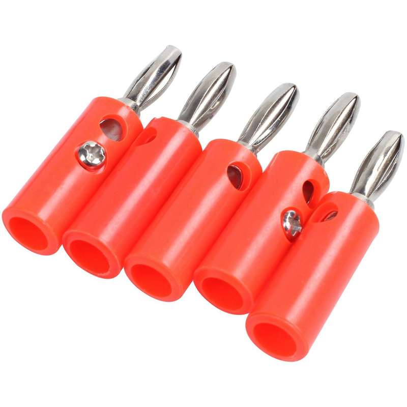 10x Banana Plugs and 10x Banana Sockets (black/red) Jack Connectors