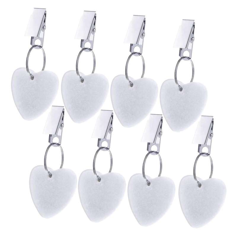 8 Pc Tablecloth Weight Hanger Heart-shaped Stone Tablecloth Clip B
