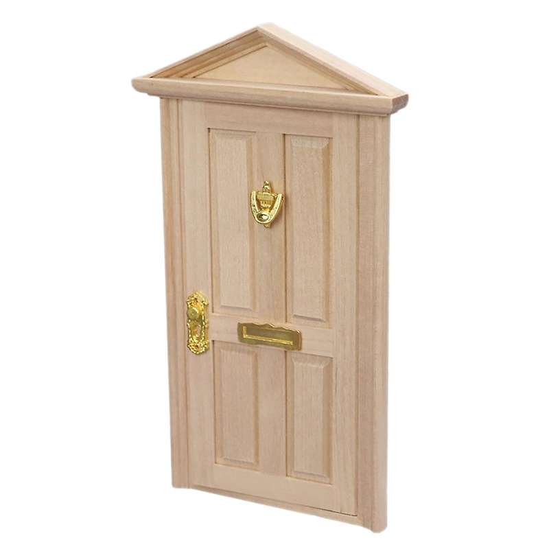1:12 Dollhouse Diy Wooden Window Door for Dollhouse Furniture