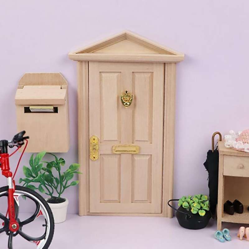 1:12 Dollhouse Diy Wooden Window Door for Dollhouse Furniture