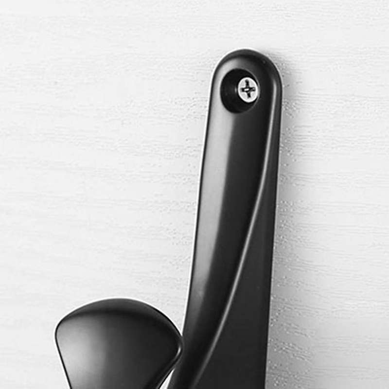 4pcs Single Hooks Retro Metal Robe Towel Coat Hanger Hook Door Black