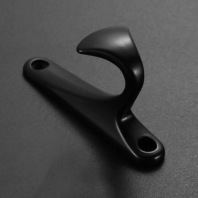 4pcs Single Hooks Retro Metal Robe Towel Coat Hanger Hook Door Black