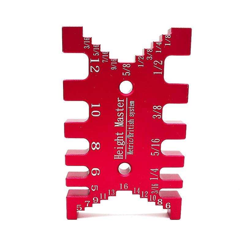 Woodworking Tenon Caliper Measuring Gauge for Wood Work Tools Red