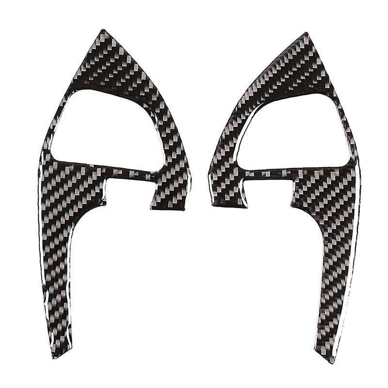 Car Soft Carbon Fiber Steering Wheel Button Stickers Cover Trim