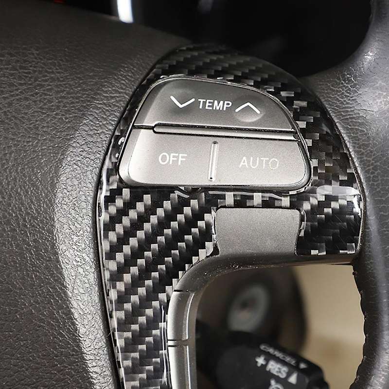 Car Soft Carbon Fiber Steering Wheel Button Stickers Cover Trim