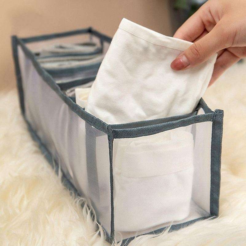 3pcs/set Underwear Bra Socks Panty Storage Boxes Organizers, Grey