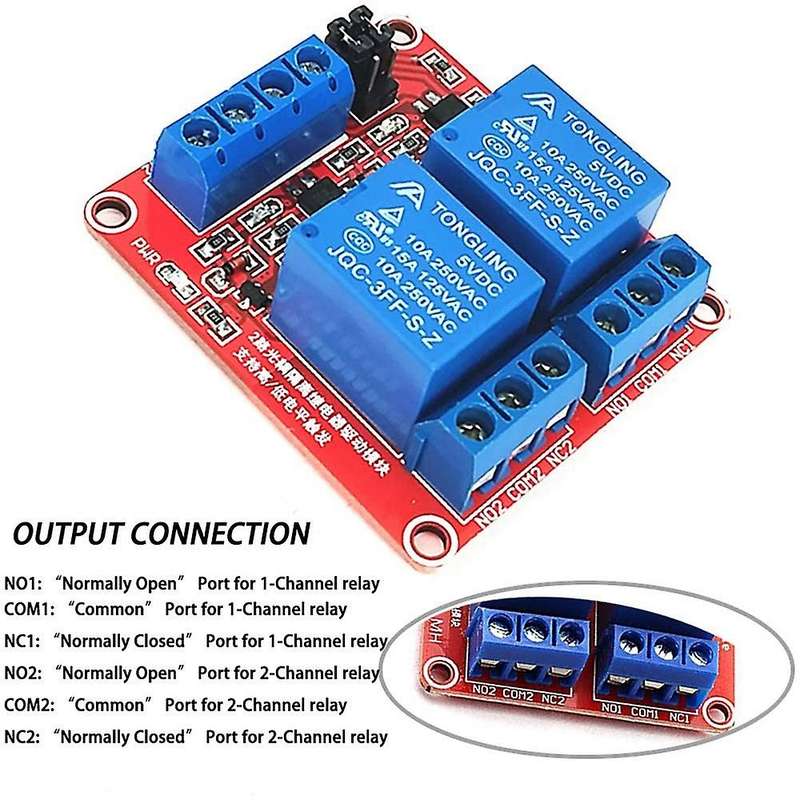 4pcs Dc 12v 2 Channel Relay Module Board with Optocoupler for Arduino