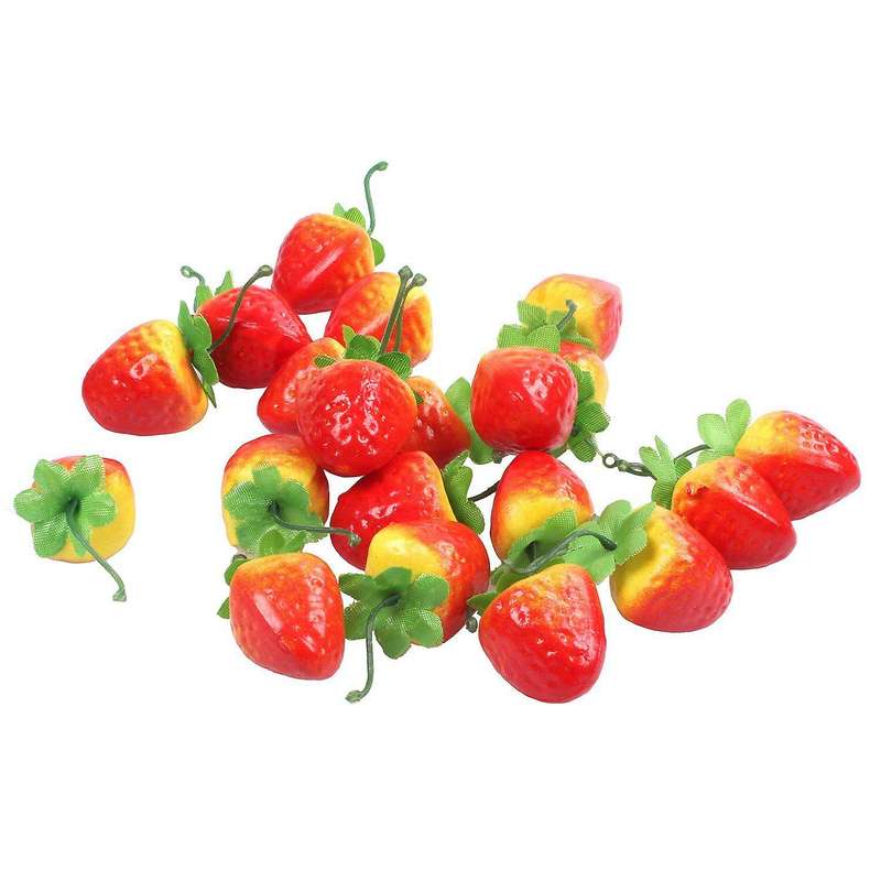 20 Artificial Ornament Red Strawberry-fake Fruit