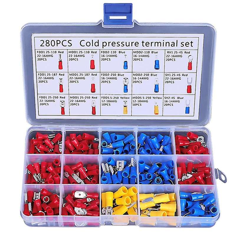 Electric Connector, 280pcs Insulated Terminal Connector Kit