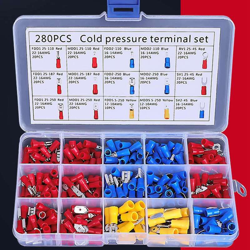 Electric Connector, 280pcs Insulated Terminal Connector Kit