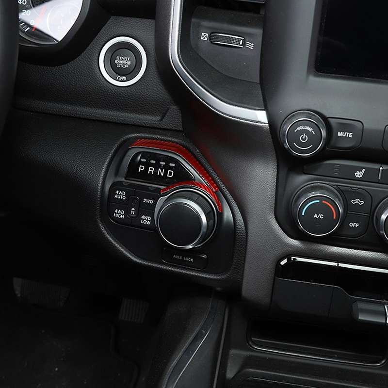 Car Gear Indicator Strip Stickers Trim for Ram 1500 2018-2022 ,red