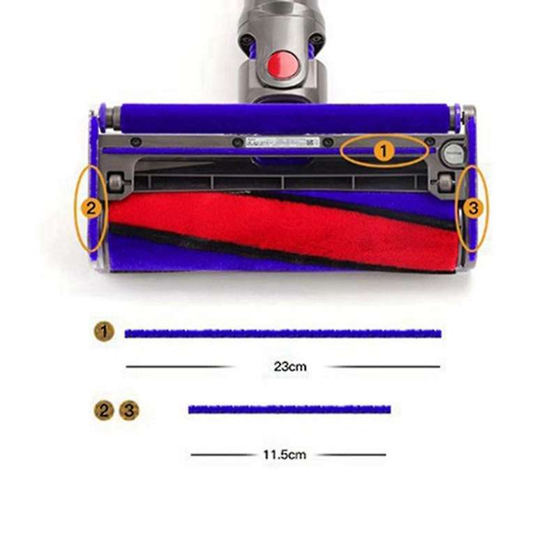 6pcs Soft Plush Strips for Dyson V6 V7 V8 V10 V11 Vacuum Cleaner