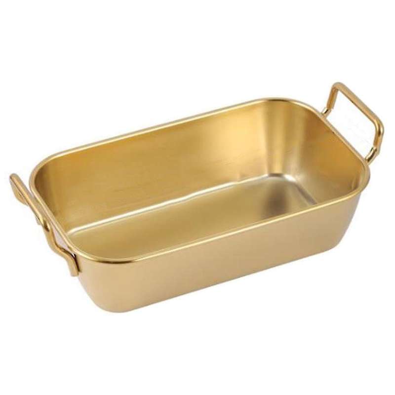 Stainless Steel Food Storage Tray Double Ears Fried Chicken Square,d