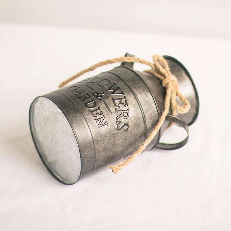 Tin Flower Pot Iron Vase Flower Bucket Kettle Flower Retro Decorative