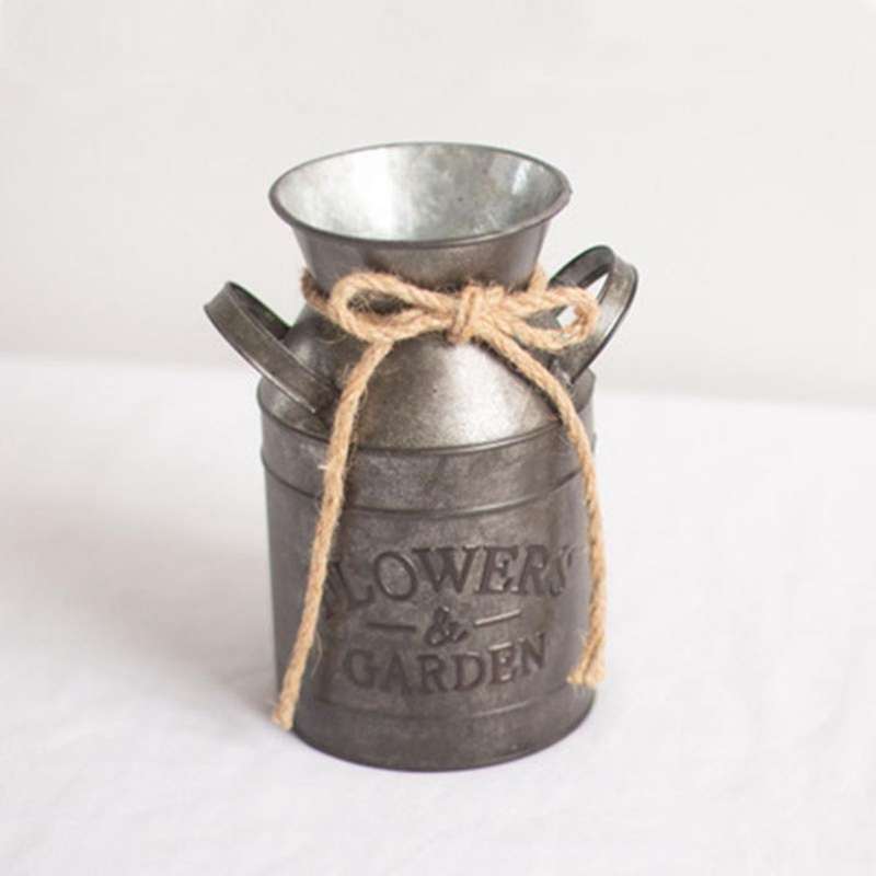 Tin Flower Pot Iron Vase Flower Bucket Kettle Flower Retro Decorative