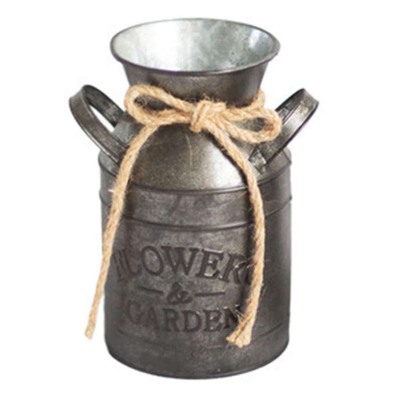 Tin Flower Pot Iron Vase Flower Bucket Kettle Flower Retro Decorative