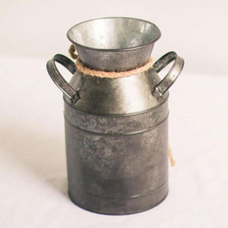 Tin Flower Pot Iron Vase Flower Bucket Kettle Flower Retro Decorative