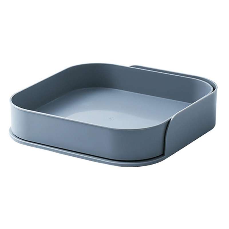 Rotating Kitchen Condiment Storage Refrigerator Beverage Rack Gray