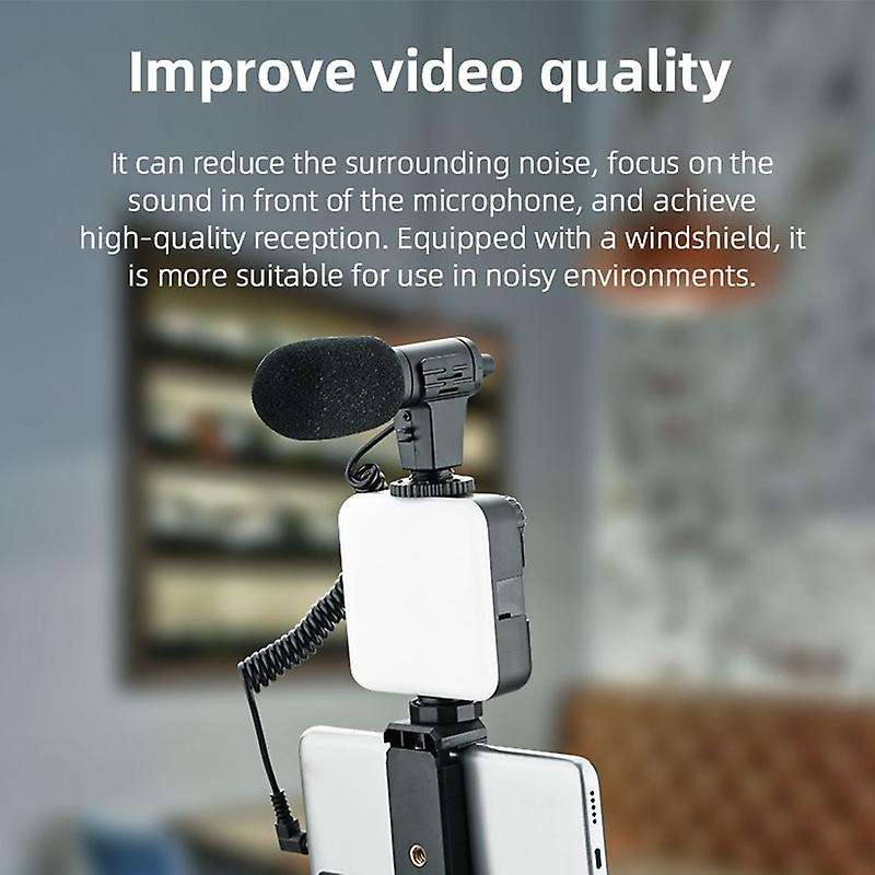 3.5mm Real-time Monitoring Recording Microphone with 1/4 Screw