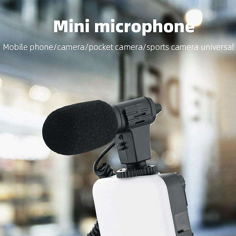 3.5mm Real-time Monitoring Recording Microphone with 1/4 Screw