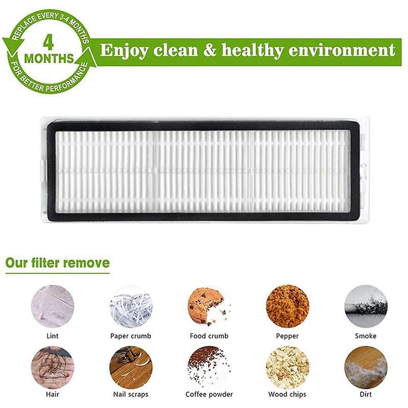 7pcs Washable Mop Cloth Hepa Filter