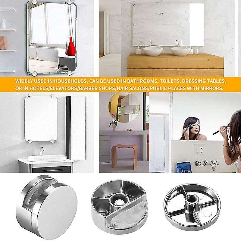 8 Pcs Mirror Clip Set Holders for Walls Fixed Fitting for 3-5mm Thick