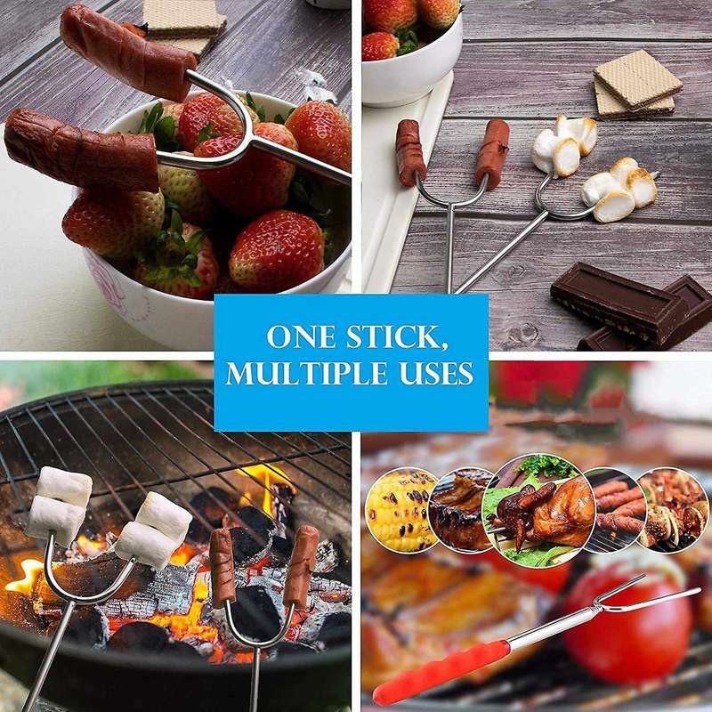 5pcs Roasting Sticks 34inch Stainless Steel for Fire Pit/camping