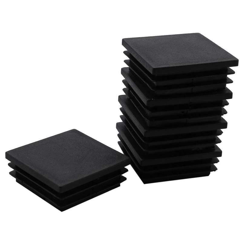 Plastic Blanking End Cap Tubing Tube Inserts 25mmx50mm 40 Pcs Black
