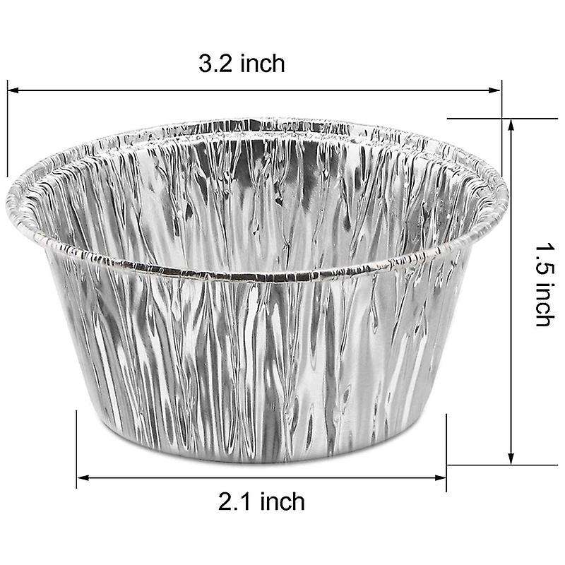 Aluminum Foil Ramekin Paper Cup 150 Pack Disposable Foil Baking Cup