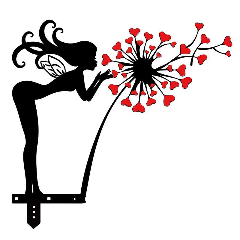 Creative Flower Sculpture Silhouette Garden Decor Outdoor Metal Art