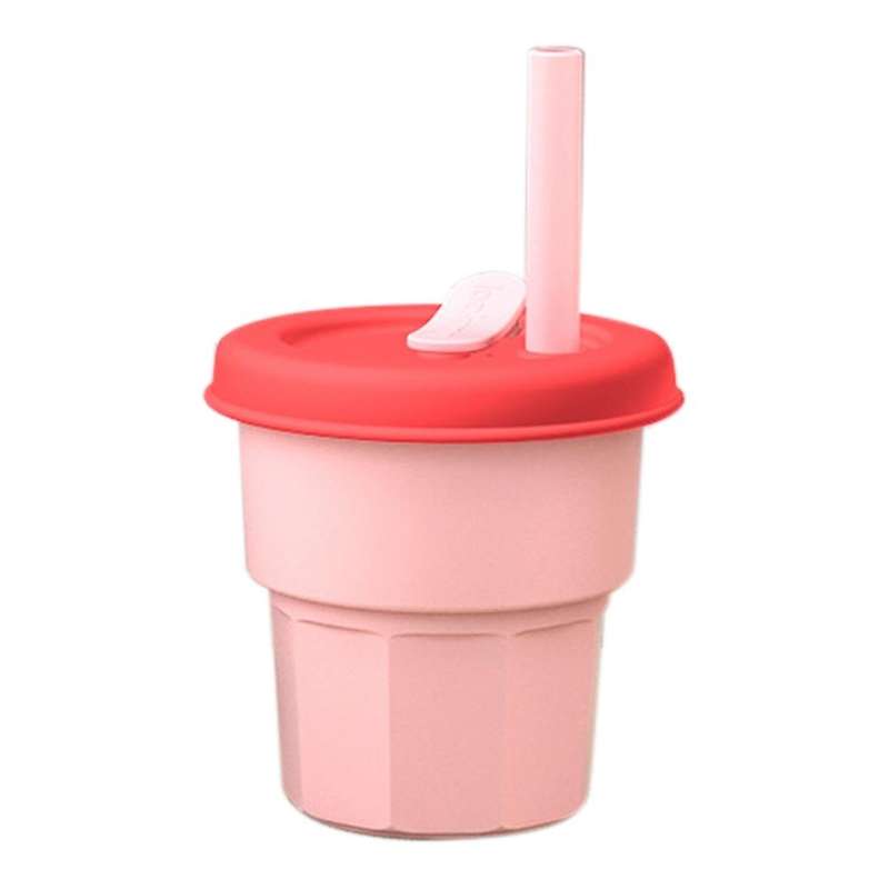 Misuta Mini Silicone Cup with Straw and Lid Cup,kid Drinking Bottle 3