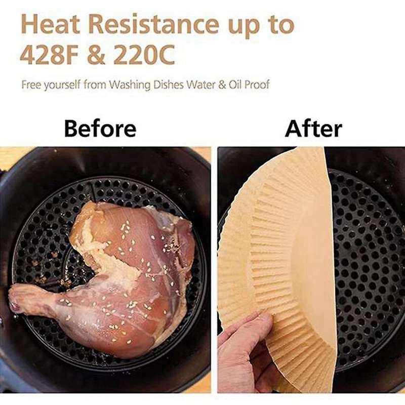 100 Pcs Air Fryer Non-stick Waterproof Oil-resistant Parchment Paper