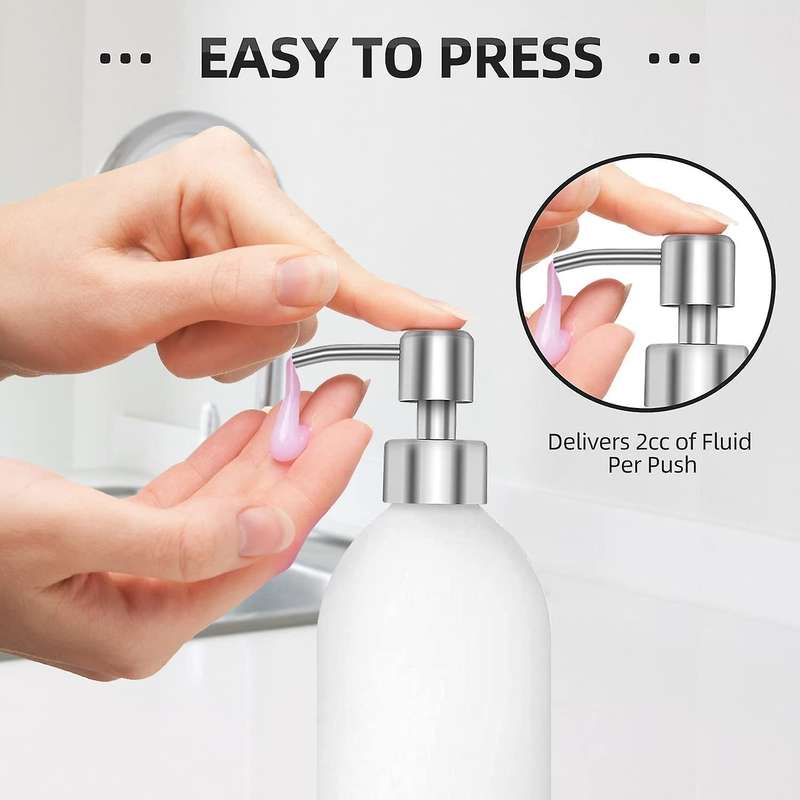 4pcs Soap Dispenser Pump Stainless Steel for 28/400 Neck Bottles