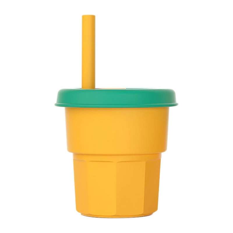Misuta Mini Silicone Cup with Straw and Lid Cup,kid Drinking Bottle 1