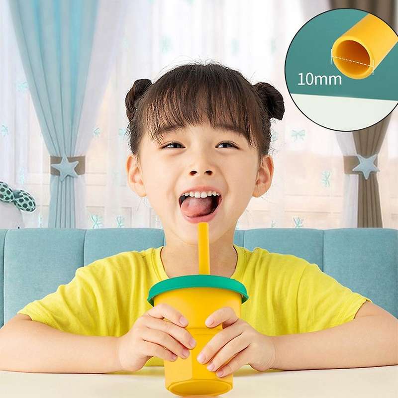 Misuta Mini Silicone Cup with Straw and Lid Cup,kid Drinking Bottle 2