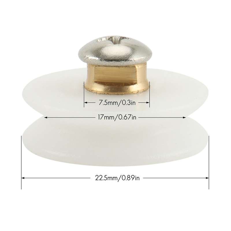 8pcs Shower Pulley, Nylon Wheel for Bathroom Glass Sliding Door