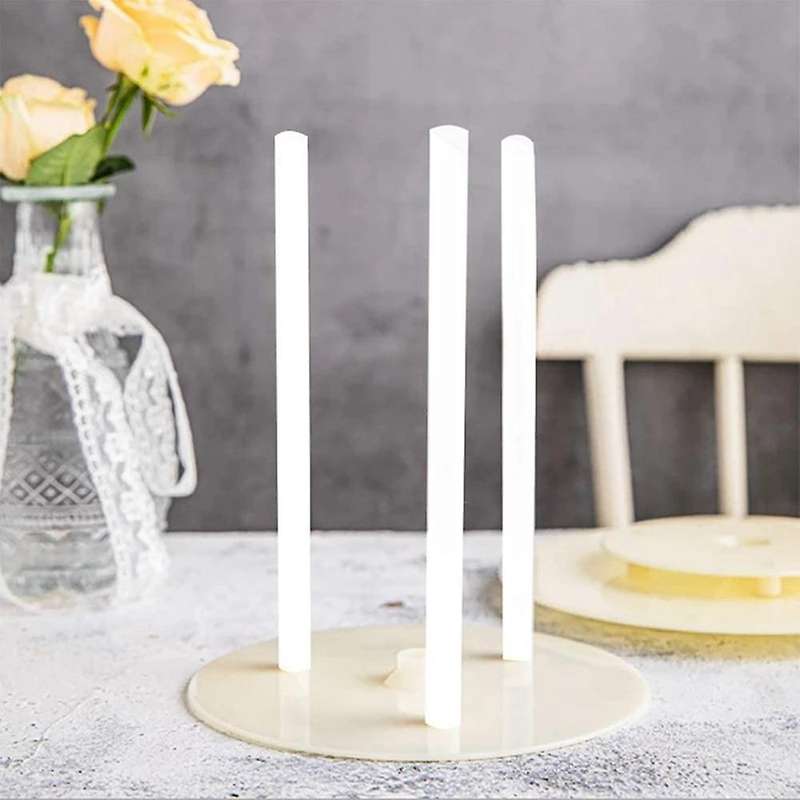 50 Pcs Dowel Rods for Tiered Cake (0.4 Inch Diameter 9.5 Inch Length)