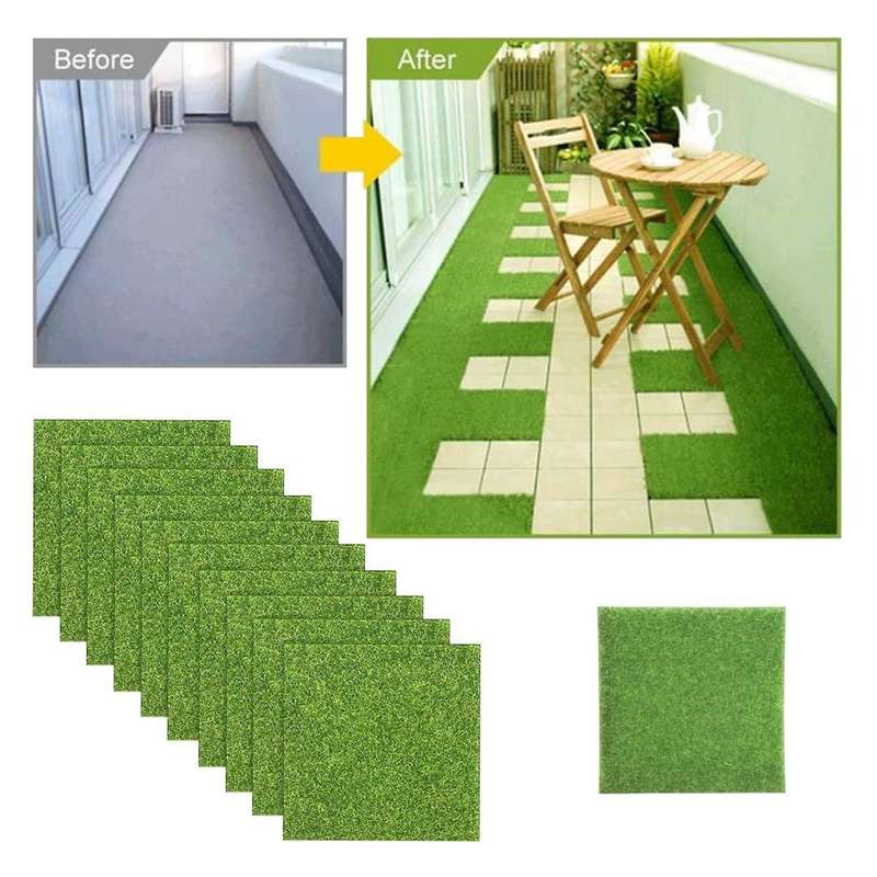 10pcs Artificial Garden Grass,6x6in Miniature Ornament Diy Grass
