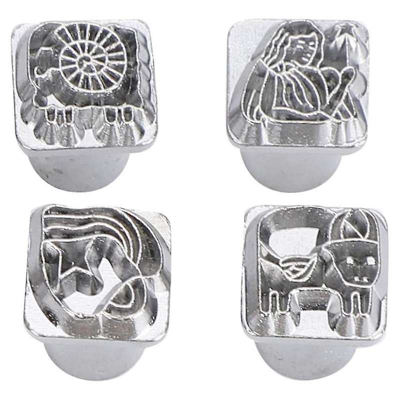 12pcs Punch Tool Twelve Constellations Pattern Diy Stamper+1pc Handle