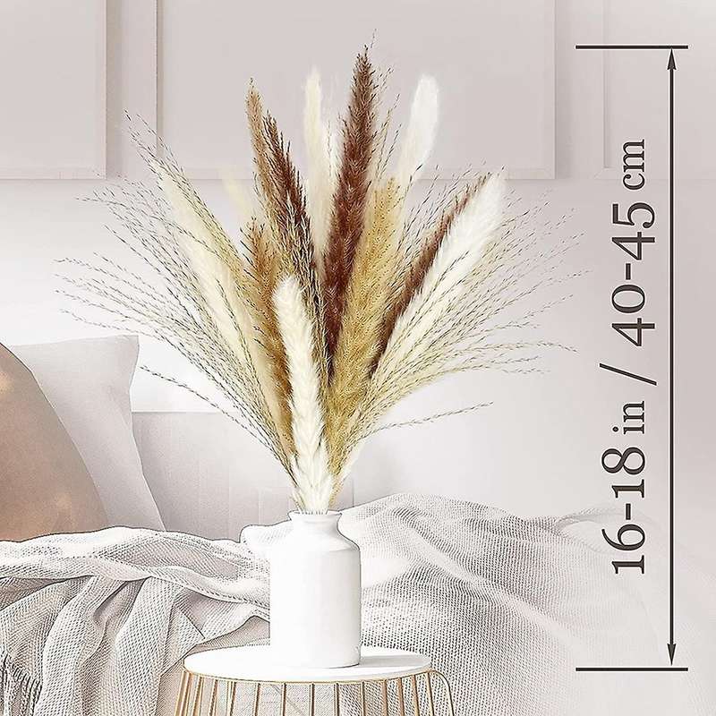 17inch Pampas Grass Total 60pcs, Boho Wedding Decor, Home Table Decor