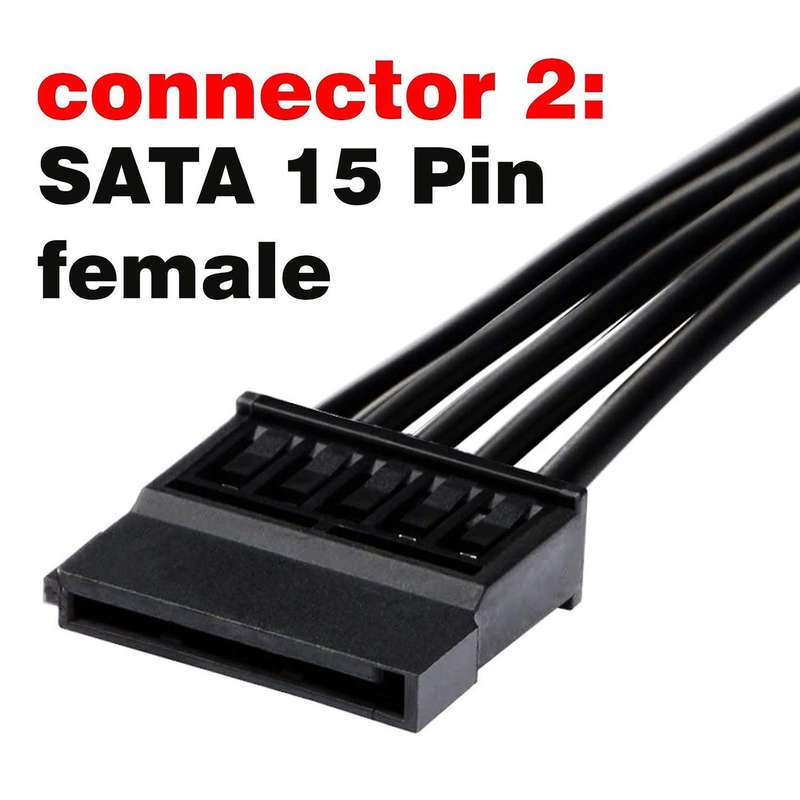 Sata Power Extension Cable,15 Pin Sata Male to Female Power Cable