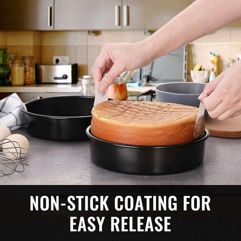 Round Cake Pans Set, 3-piece Set with 6-inch, 8-inch and 10-inch