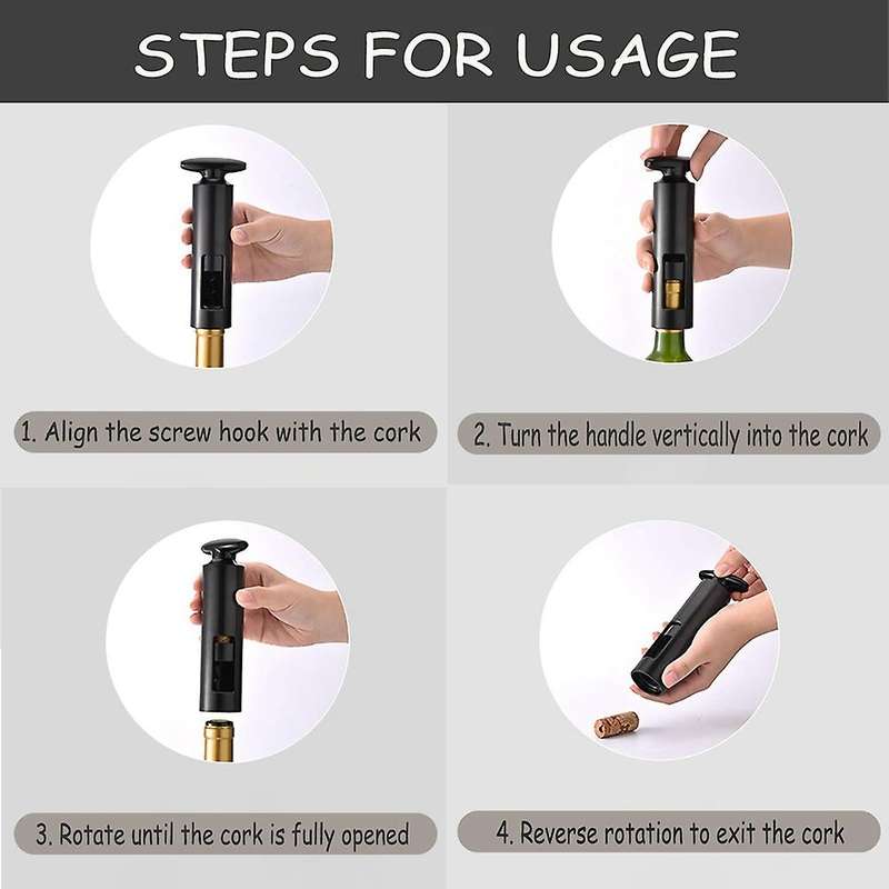 Wine Opener Set with Foil Cutter, Corkscrew for Home, Restaurant