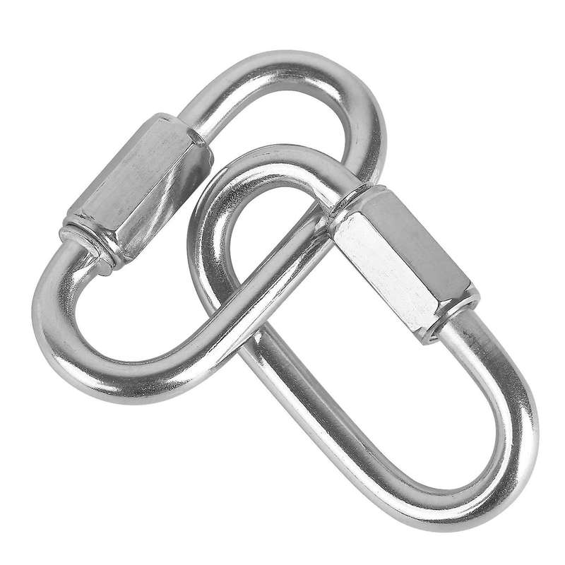 12pcs M4 Stainless Steel Chain Connector,for Carabiner, Load 500 Lb