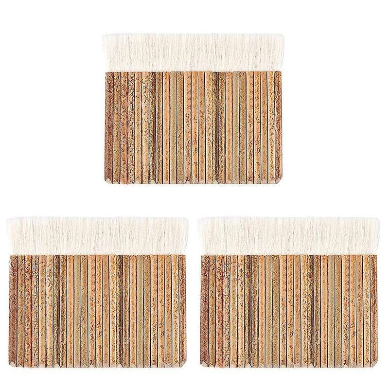 3pack 6.3inch Hake Blender Brushes Bamboo Handle Brushes for Painting
