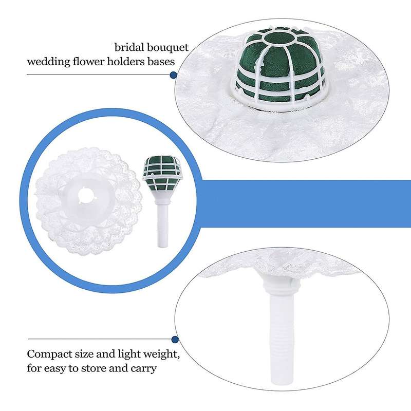 6 Pcs Foam Floral Handle for Floral Arrangement Foam Kit(white)