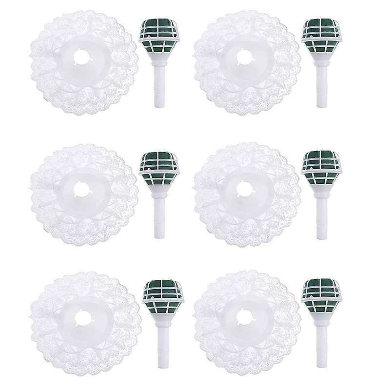 6 Pcs Foam Floral Handle for Floral Arrangement Foam Kit(white)